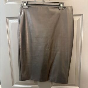 Theory black, faux Leather Pencil Skirt